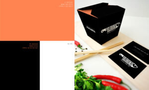 Фирменные цвета доставки суши из под ножа